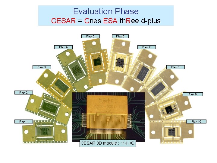 Evaluation Phase CESAR = Cnes ESA th. Ree d-plus Flex 5 Flex 6 Flex Evaluation Phase CESAR = Cnes ESA th. Ree d-plus Flex 5 Flex 6 Flex