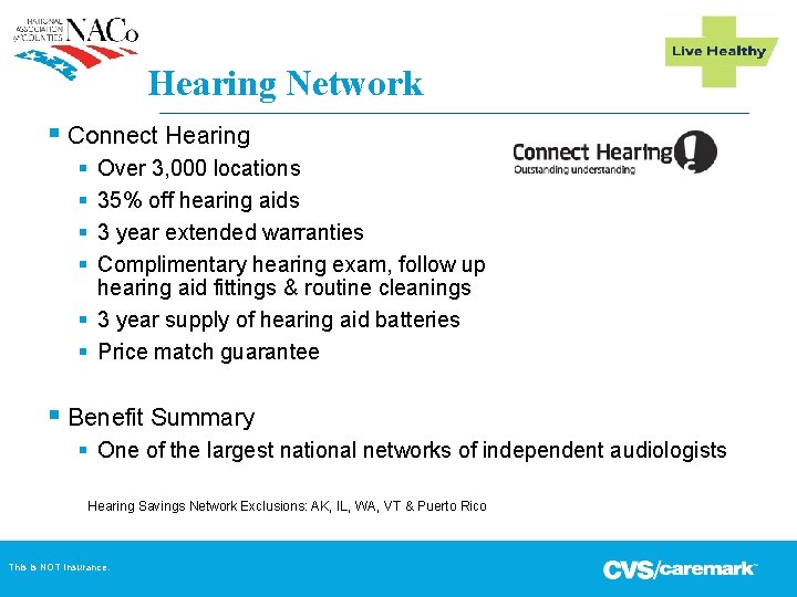 Hearing Network § Connect Hearing § § Over 3, 000 locations 35% off hearing