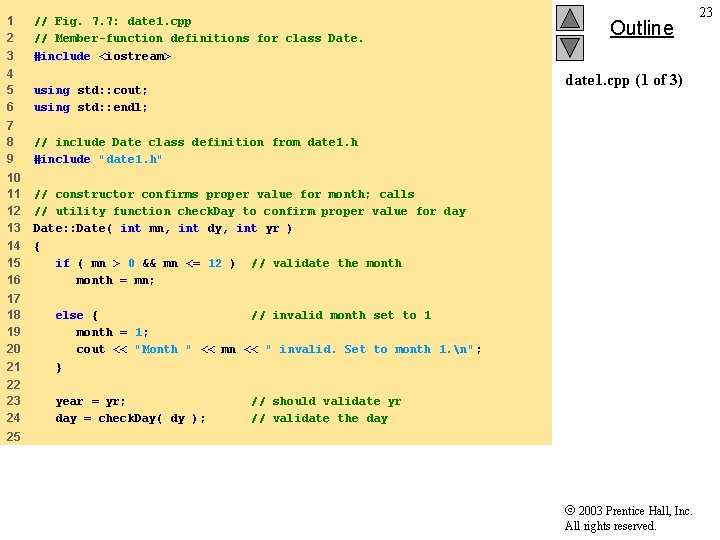 1 2 3 // Fig. 7. 7: date 1. cpp // Member-function definitions for
