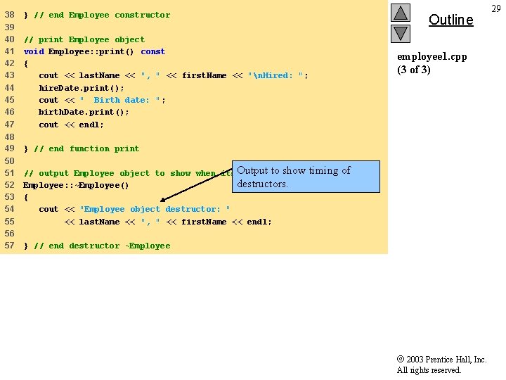 38 } // end Employee constructor 39 40 41 42 43 44 45 46