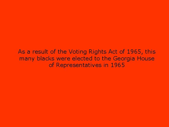 As a result of the Voting Rights Act of 1965, this many blacks were