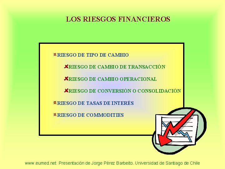 LOS RIESGOS FINANCIEROS RIESGO DE TIPO DE CAMBIO RIESGO DE CAMBIO DE TRANSACCIÓN RIESGO