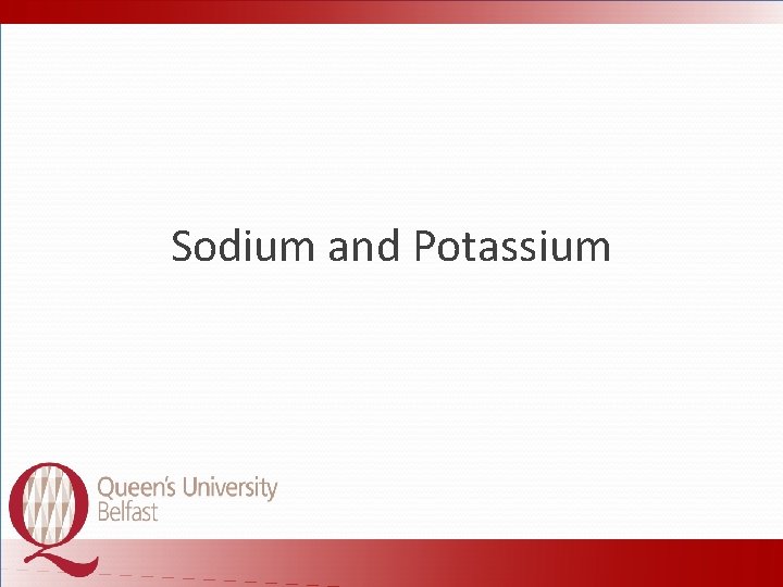 Sodium and Potassium 