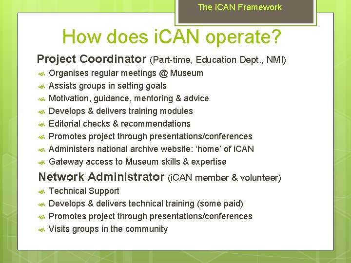 Project I Can Lorna Elms National Museum of Ireland Connecting Community