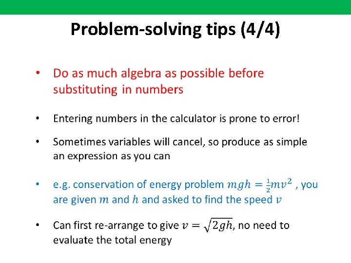 Problem-solving tips (4/4) 