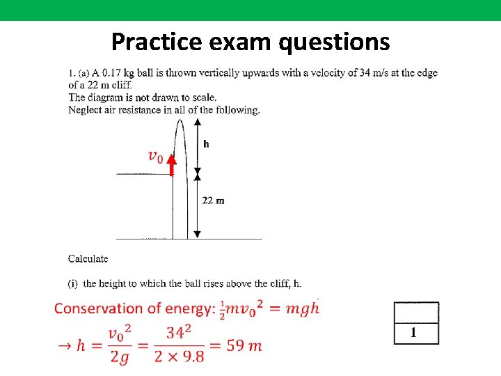 Practice exam questions 