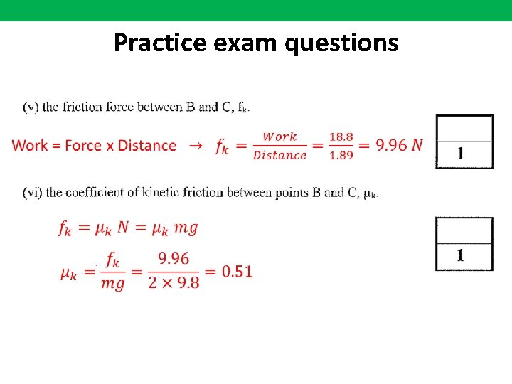 Practice exam questions 