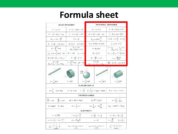 Formula sheet 