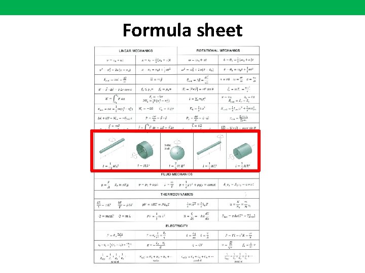 Formula sheet 