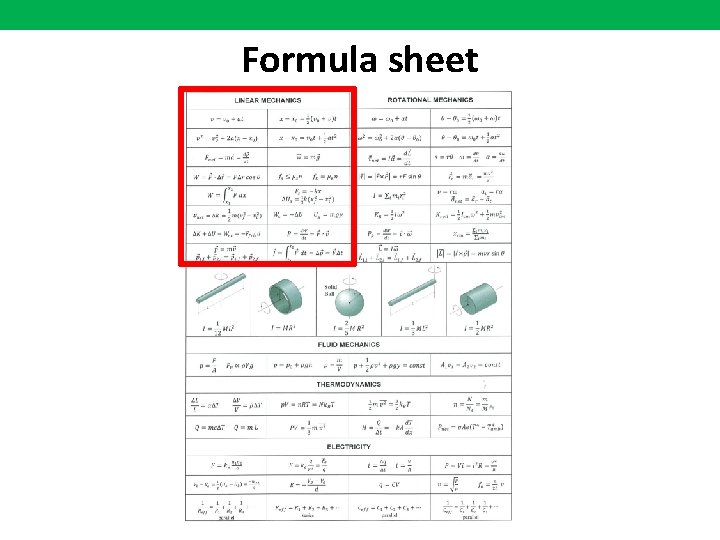 Formula sheet 