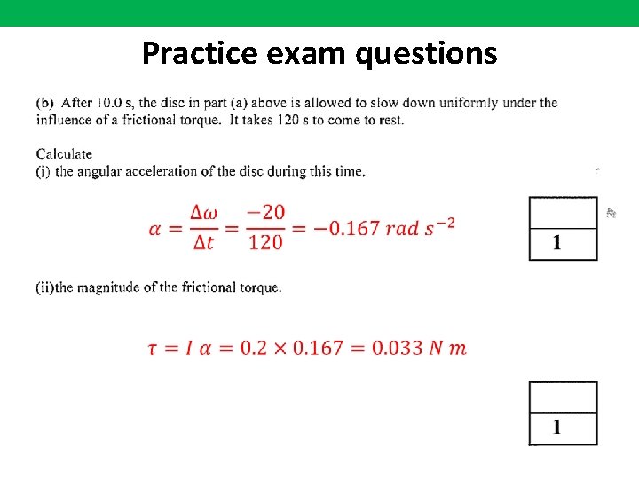 Practice exam questions 