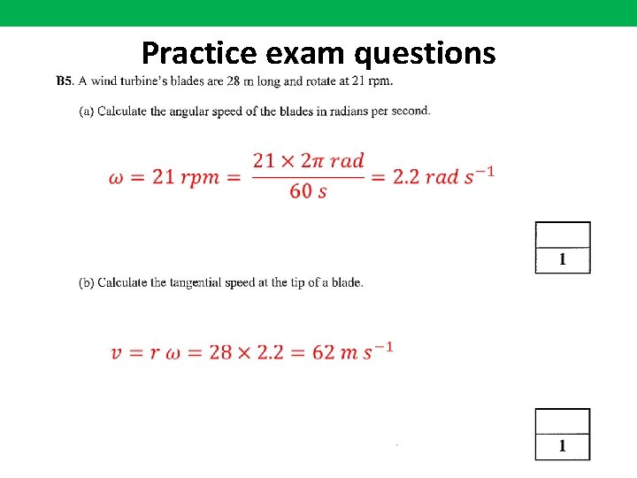 Practice exam questions 