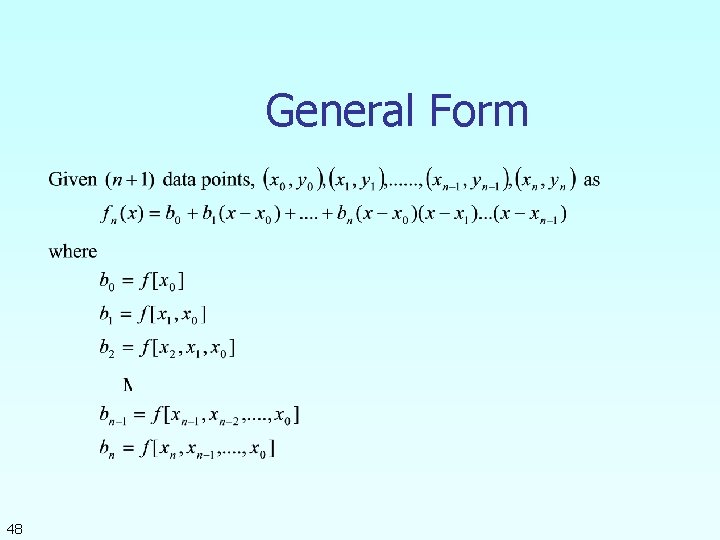 General Form 48 