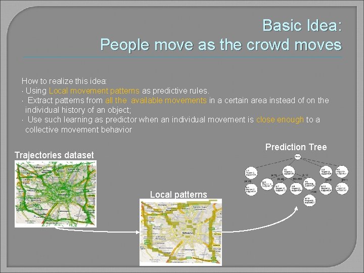 Basic Idea: People move as the crowd moves How to realize this idea: Using