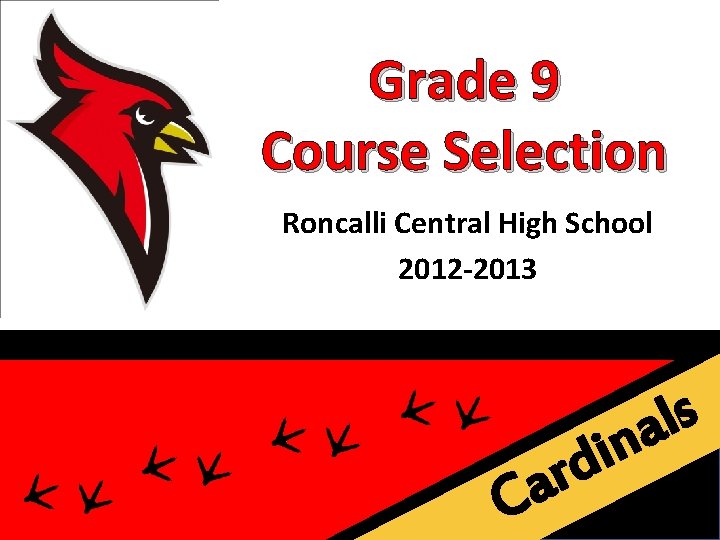 Grade 9 Course Selection Roncalli Central High School 2012 -2013 C i d r