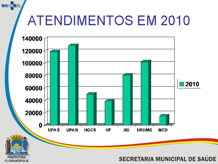 ATENDIMENTOS EM 2010 