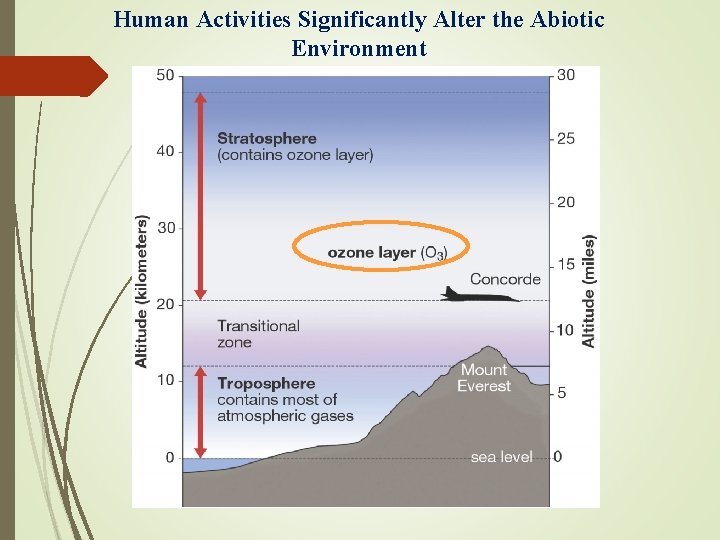 Human Activities Significantly Alter the Abiotic Environment 