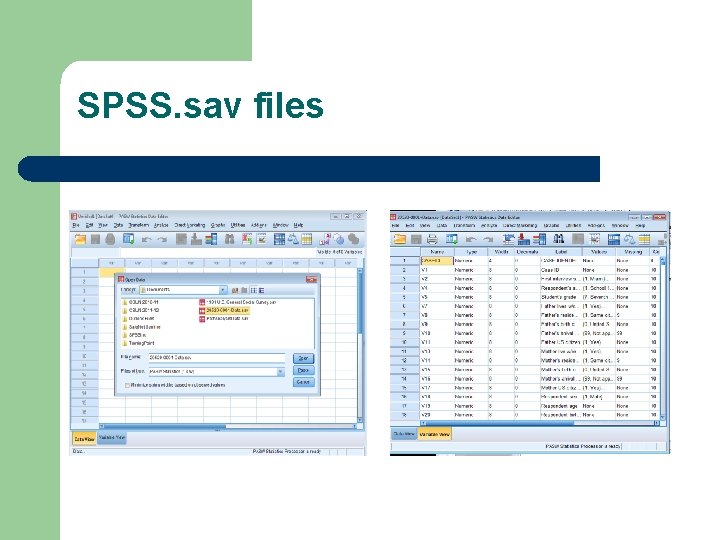 Sociology 680 SPSS Introduction Using SPSS l The
