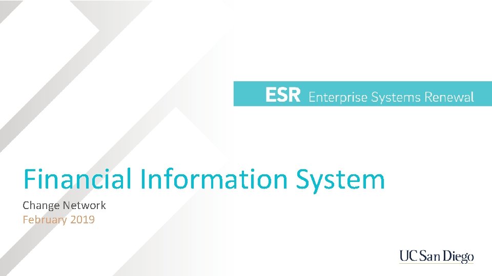 Financial Information System Change Network February 2019 