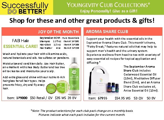 Successfully DO BETTER! YOUNGEVITY CLUB COLLECTIONS* Enjoy Personally! Give as a Gift! Shop for