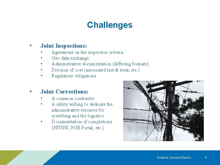 Challenges • Joint Inspections: • • • Agreement on the inspection criteria Geo data