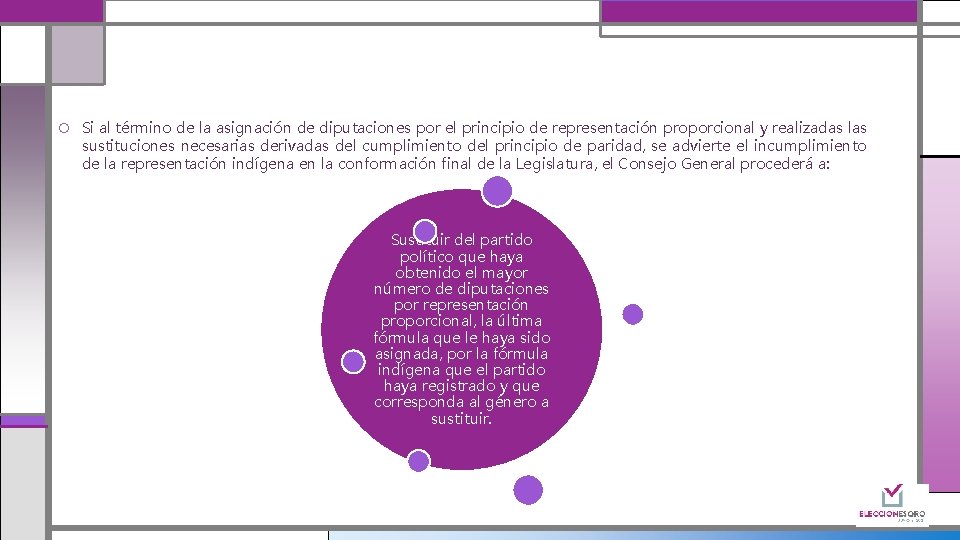  Si al término de la asignación de diputaciones por el principio de representación