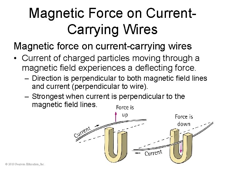 Magnetic Force on Current. Carrying Wires Magnetic force on current-carrying wires • Current of