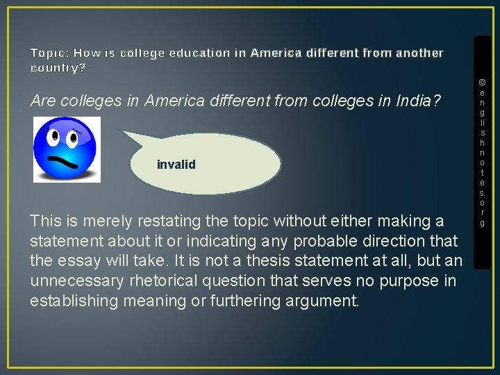 Topic: How is college education in America different from another country? Are colleges in