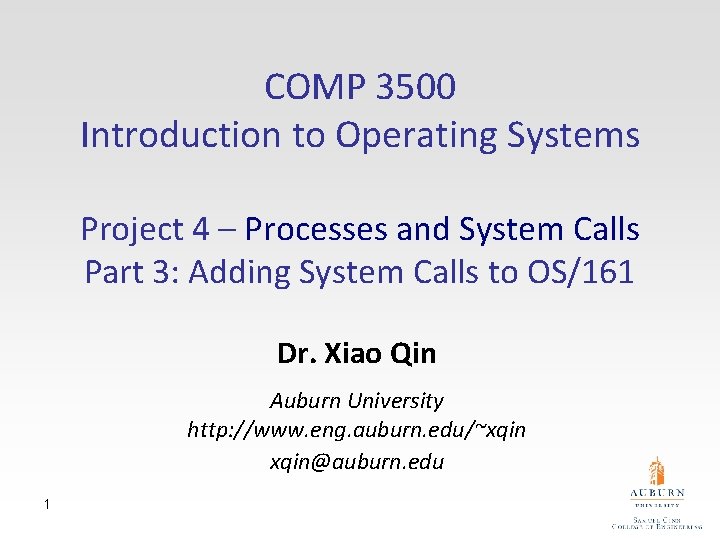 COMP 3500 Introduction to Operating Systems Project 4 – Processes and System Calls Part