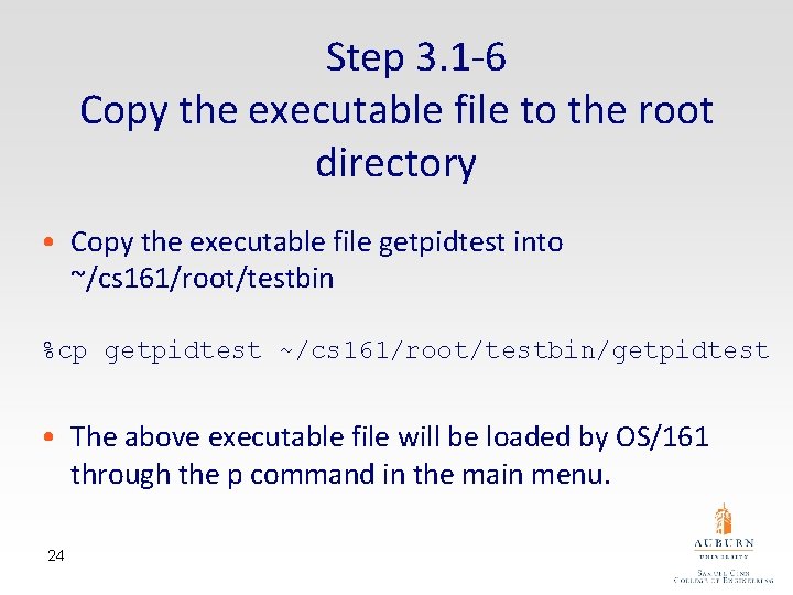 Step 3. 1 -6 Copy the executable file to the root directory • Copy