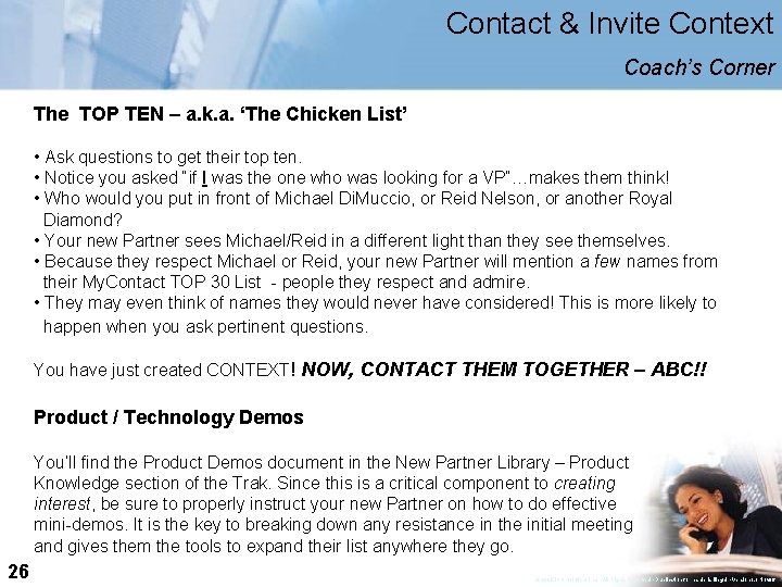 Contact & Invite Context Coach’s Corner The TOP TEN – a. k. a. ‘The