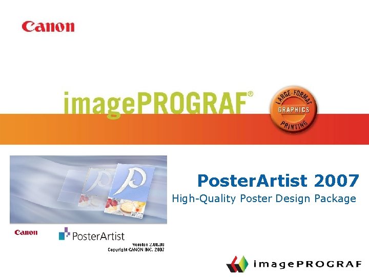Poster. Artist 2007 High-Quality Poster Design Package 