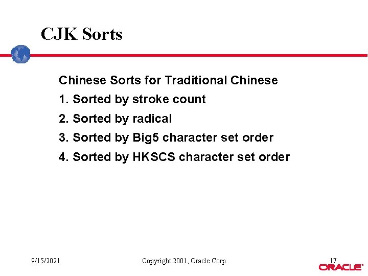CJK Sorts Chinese Sorts for Traditional Chinese 1. Sorted by stroke count 2. Sorted CJK Sorts Chinese Sorts for Traditional Chinese 1. Sorted by stroke count 2. Sorted