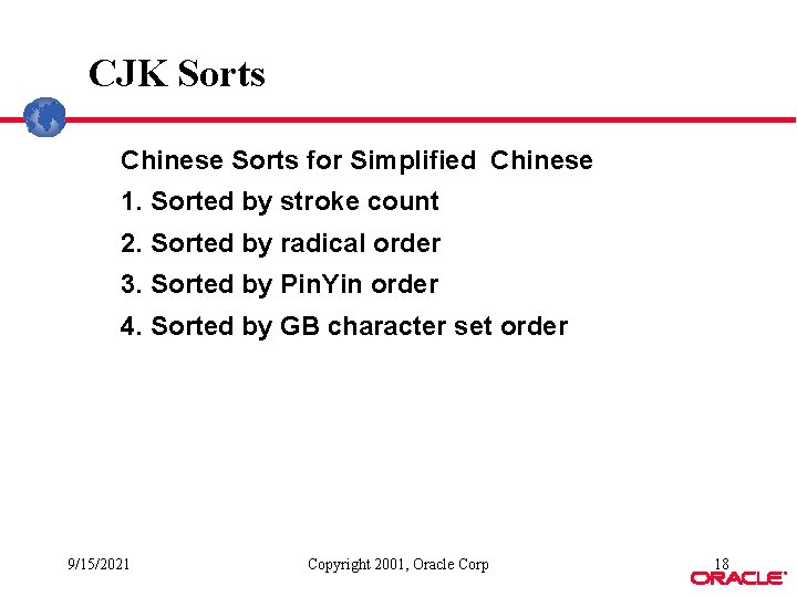 CJK Sorts Chinese Sorts for Simplified Chinese 1. Sorted by stroke count 2. Sorted CJK Sorts Chinese Sorts for Simplified Chinese 1. Sorted by stroke count 2. Sorted