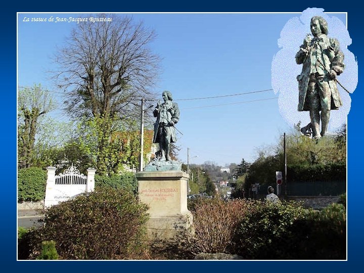 La statue de Jean-Jacques Rousseau 