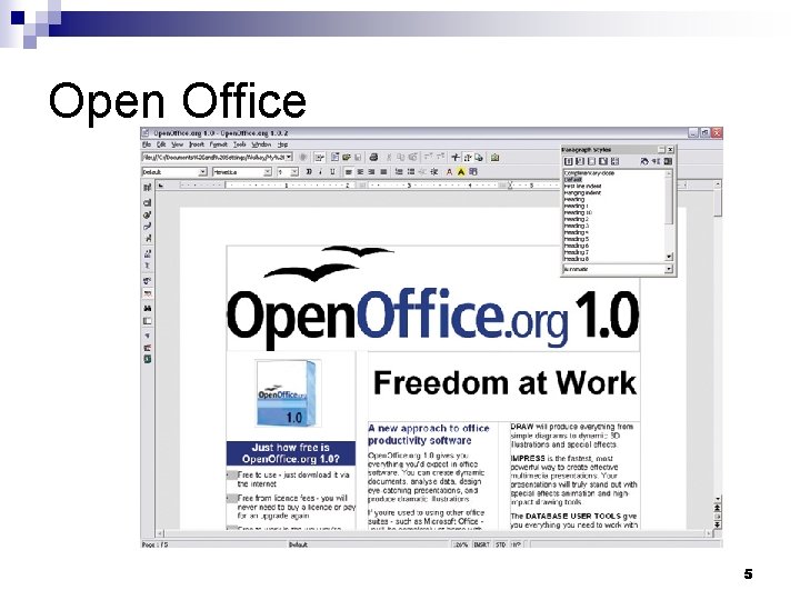 Open Office 5 