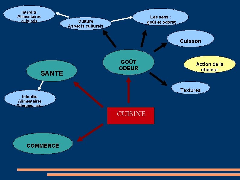 Interdits Alimentaires culturels Les sens : goût et odorat Culture Aspects culturels Cuisson SANTE