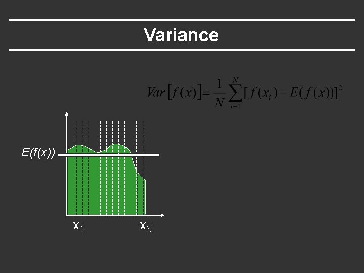 Variance E(f(x)) x 1 x. N 