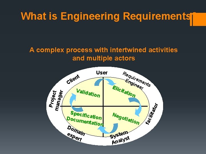 What is Engineering Requirements? A complex process with intertwined activities and multiple actors ation