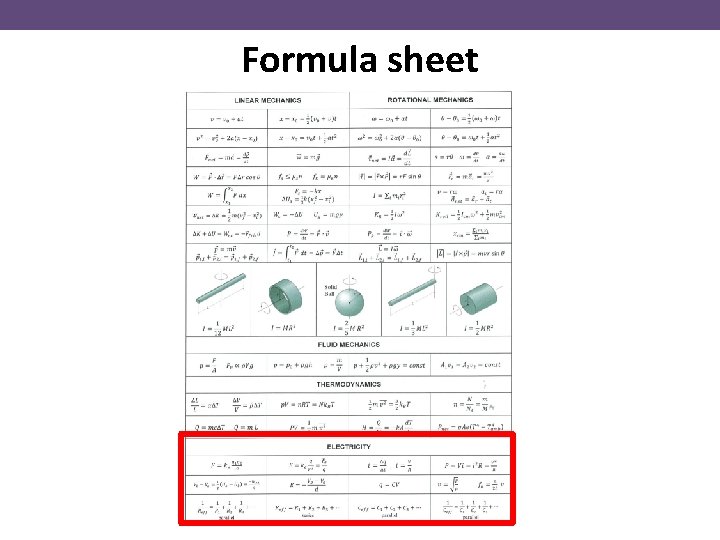 Formula sheet 