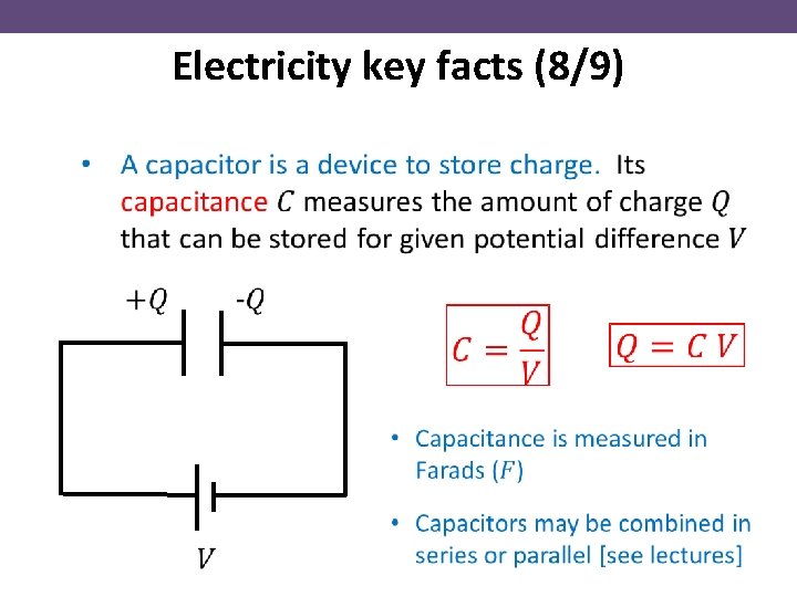 Electricity key facts (8/9) 
