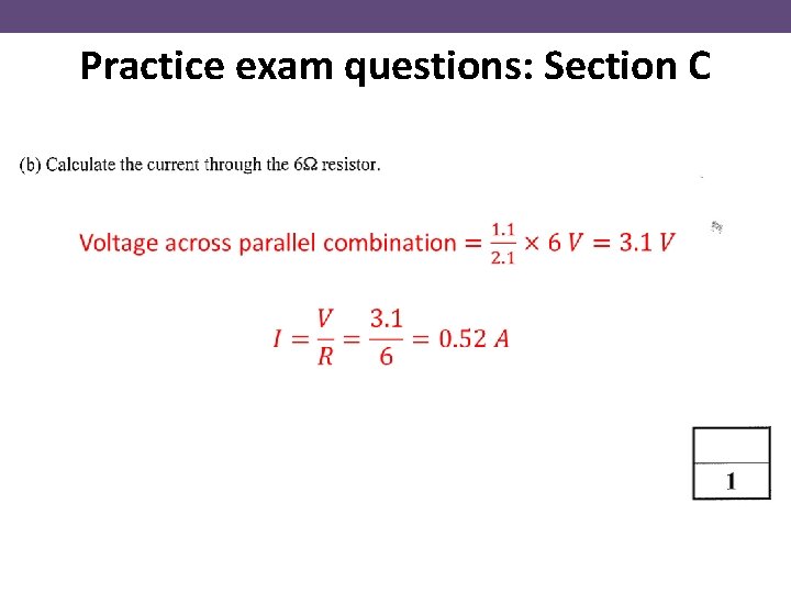 Practice exam questions: Section C 