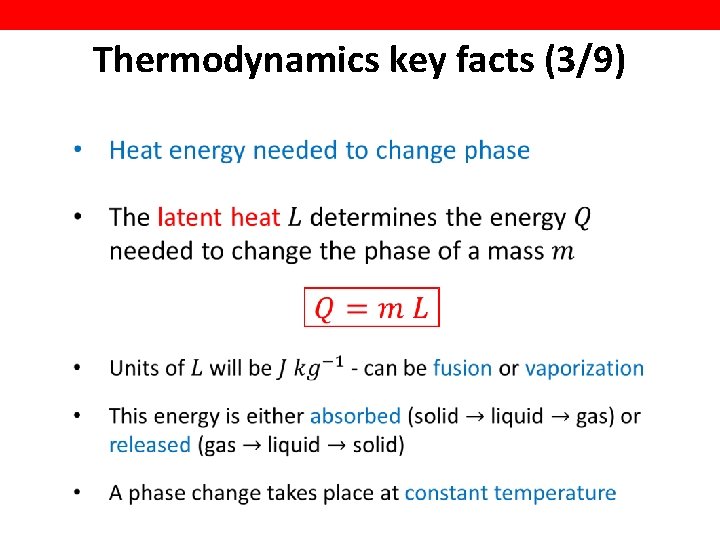 Thermodynamics key facts (3/9) 