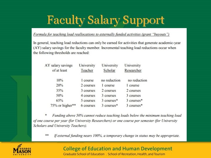 Faculty Salary Support 