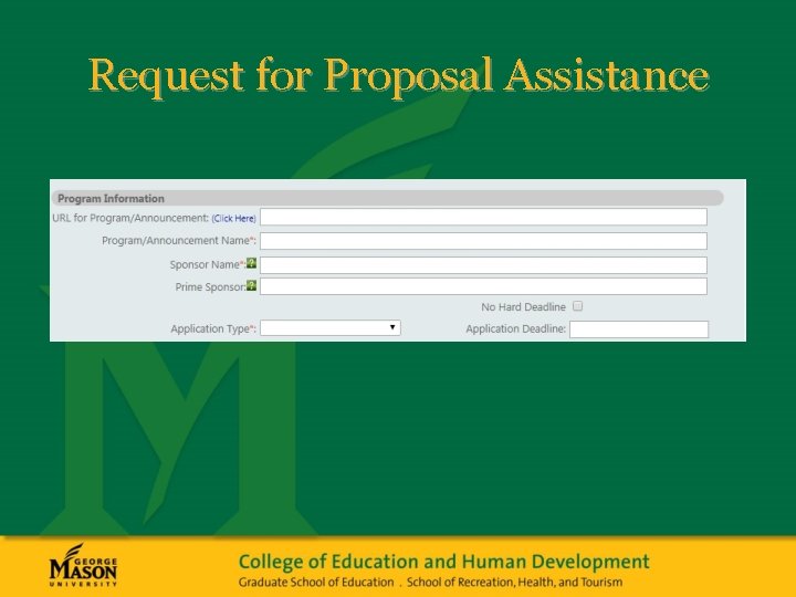 Request for Proposal Assistance 