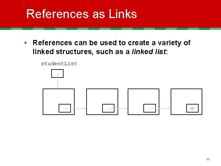 References as Links • References can be used to create a variety of linked