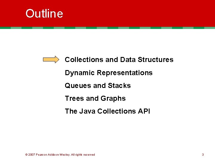 Outline Collections and Data Structures Dynamic Representations Queues and Stacks Trees and Graphs The