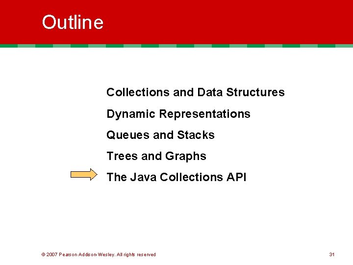 Outline Collections and Data Structures Dynamic Representations Queues and Stacks Trees and Graphs The