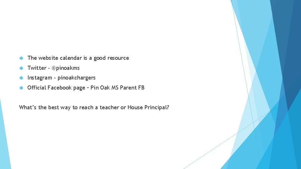 The website calendar is a good resource Twitter - @pinoakms Instagram - pinoakchargers The website calendar is a good resource Twitter - @pinoakms Instagram - pinoakchargers