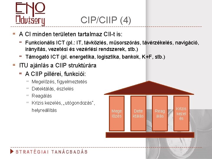 CIP/CIIP (4) A CI minden területen tartalmaz CII-t is: Funkcionális ICT (pl. : IT,